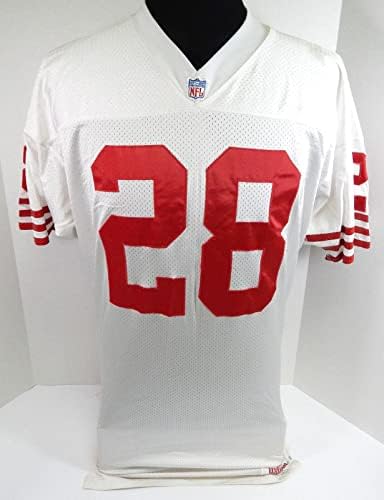 Krajem 1980-ih početkom 1990-ih San Francisco 49ers # 28 Igra Polovni bijeli dres 44 723 - Neintred NFL igra rabljeni dresovi