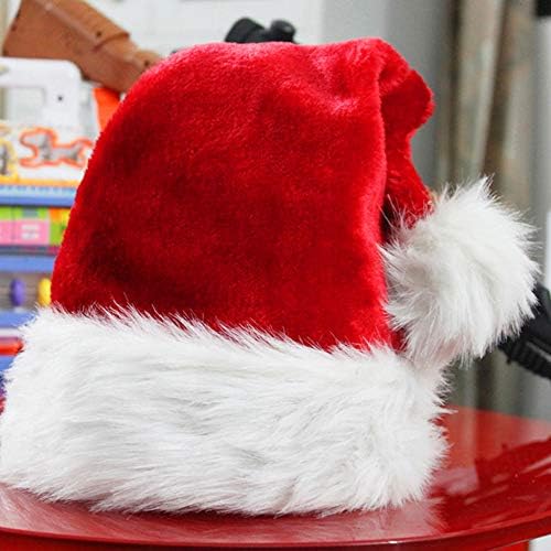 Meka slatka Fancy Santa šešir kapa debela haljina Holiday Božić pliš Ultra bejzbol kape kape za velike glave