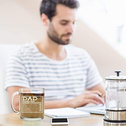 Dad Nutrition Facts-Glass coffee Mug - čini Funny Očev dan poklon i Home Drinkware pod $15