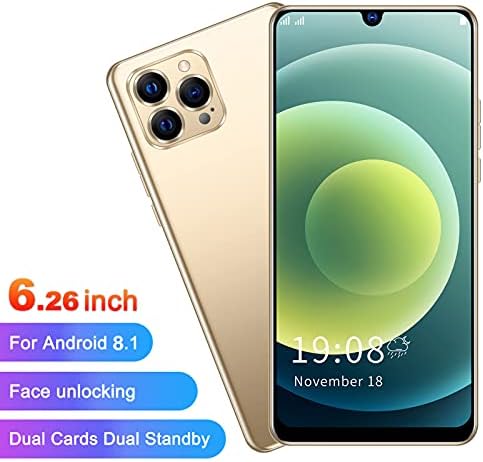 Ariarly Otcked Smartphone, IP12 PRO + 6.26in zaslon za android mobitele sa prepoznavanjem lica, dvostrukim pripradnim pripravnosti,