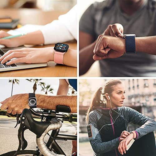 Migeec Watch Band Kompatibilan sa Apple Gledajte rastezljive najlon Podesive sportske kaiševe za žene za iWatch seriju 7/6/5/3/2/1 SE