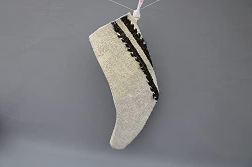 Sarikaya Jastuk Božićne čarape, bež čarape, konoplje božićne čarape, kilim čarapa, čarapa Santa Cruz, Božićne čarape, 682