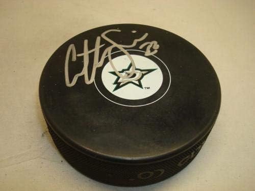 Colton Sceviour potpisao Dallas Stars Hockey Puck sa autogramom 1A-autogramom NHL Paks