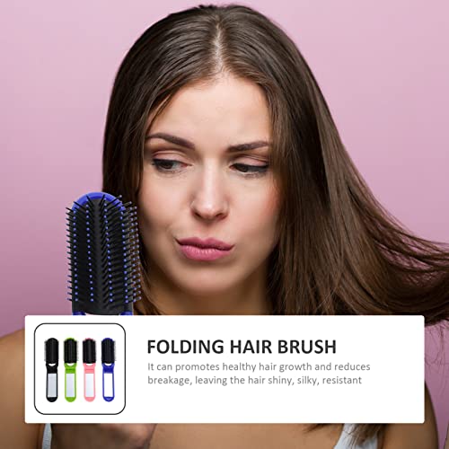 Doitool 4pcs Combs Sklopivi torbica Ogledalo Poklon stiling Obiteljska teretana Školska češlja Džepne mješavine Četkice Prijenosni Muškarci Travenje sa kolima TOČKA MASAGE ZA WIG COMPACT MINI