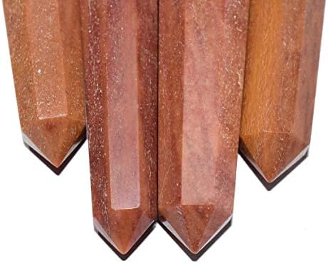 Pyramid tatva kristalna tačka olovka polirana masažna štapa bez apetena - crvena aventurina 2,5-3 inča / 6-7,5 cm wt. Grams CM WT.30-40 grama