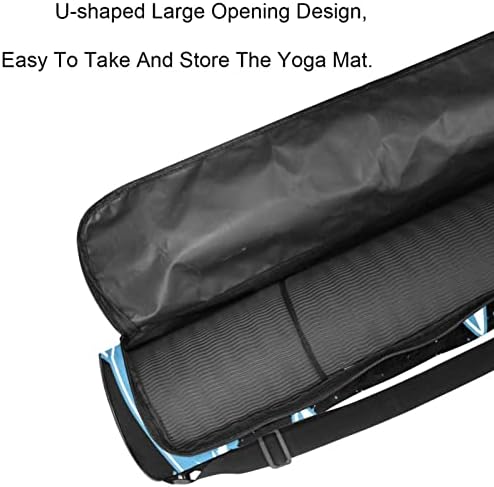 RATGDN Yoga Mat torba, Sharks uzorak vježbe Yoga Mat Carrier full-Zip Yoga Mat torba za nošenje sa podesivim remenom za žene i muškarce