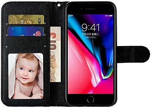 Apple iPhone 7 8 SE 2020 Case, SATURCASE Beautiful 3D uzorak PU Koža Flip Magnet Wallet Stand Slotovi za kartice za narukvicu zaštitni poklopac kućišta za Apple iPhone 7 8 SE 2020