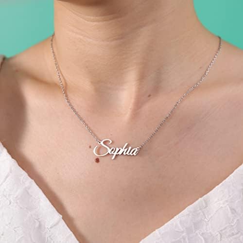 Ime ogrlica personalizirana, prilagođena ogrlica sa Natpisnom pločicom Dainty Sterling Silver poklon za majku djevojku