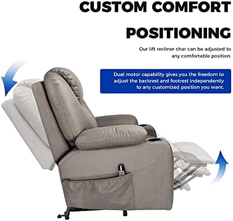 Vocken Luxury električna stolica za masažu Power Lift naslonjač stolice za slobodno vrijeme meka Sofa za cijelo tijelo Shiatsu masažna fotelja za roditelje/starije osobe