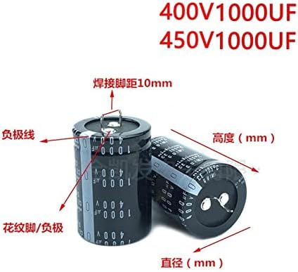 Junniu 2kom 1000uF 400V 1000uF 450V 400v1000uf 450V1000UF 35x50 35x60 Snap-in PSU kondenzator