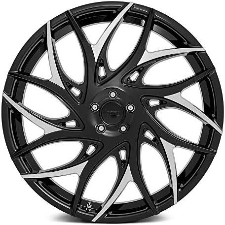 Dub 20x9 5x4.5 GL-BLK-MCH-SPK 35 mm sjaj crni s strojnim žbicama kotač sa aluminijumom