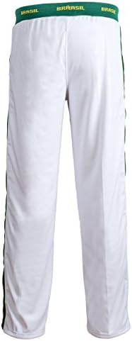 JL Sport Unisex Brazilska zastava Zelena bijela Capoeira Kids Youth Borialne umjetnosti Elastične sportske hlače