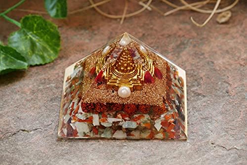Shri Yantra piramida za bogatstvo i prosperitet, liječenje uklanjanja negativnosti Pozitivna energija Vaastu i Feng Shui Stone od indijskog kolekcionarskog