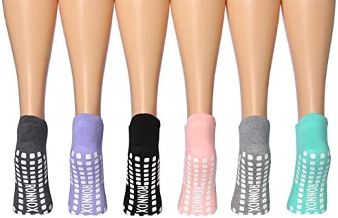 Ronnox ženska 6 para jastuka sa klizanjem neklizajućeg silikonskog hvatača čarape za silikonske i bolnice za jogu pilates & barre