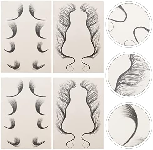 Privremene babde za kosu naljepnice: 8 listova privremena praska tetovaže DIY frizura tetovaža TETPLATE kovrčava kose naljepnice Vodootporni