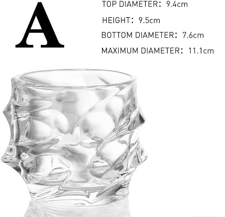DNATS 1kom 350ml naočare za viski Scotch naočare jedinstvene elegantne staklene čaše za pranje u mašini za pranje sudova ili Bourbon čaše Clarity Glass