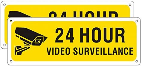 Video nadzor metalni znak ispod 24 sata za poslovnu kuću Kamera sigurnosno upozorenje aluminijumski znak CCTV