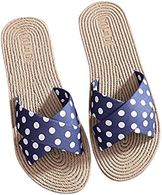 Ljetne slajdove sandale za žene s printom na točkice Ležerne sandale lagane ravne cipele