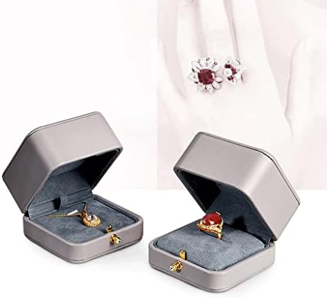 Sawqf siva prsten privjesak za nakit kutija za nakit sa zaobljenim uglom kopča Poklon kutija za nakit prijedlog godišnjice poklon za plijevljenje
