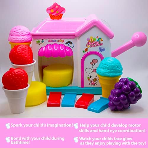 Igračke za djecu - Sladoled Bubble Maker pjena za kupanje za Toddler Starost 2-4 - Kalup BESPLATNO Bubble Bath Zabavna igračka za