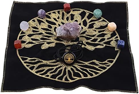 Amogeeli stablo life oltarske platnene sa ljekovitim kristalnim rešenjem za početnike Meditacija za divine Yoga, duhovni kameni ukras
