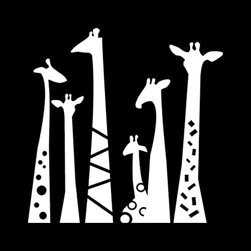 Žirafe uzorci Zig Zag Dots Makarios LLC | Automobili Kamioni Vans Zidovi Laptop MKR | Bijela | 5,5 x 5,5 | MKR384