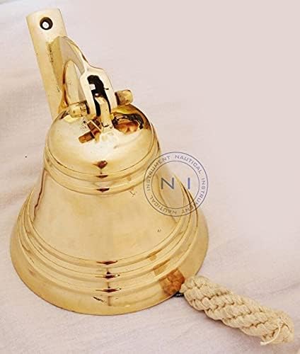 Vintage Art 5 inčni sjajni mesingani brod Zvono nautičko zvono polirano mesing zvono, mesingarski brod