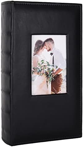 Foto album 4x6 za 300 fotografija Slike PU kožna poklopac crna unutarnja stranica za vjenčanje Albulbe Porodična fotografija Božićni