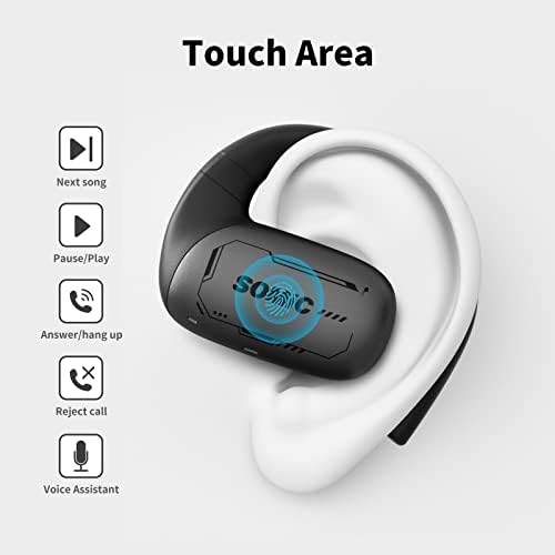 Bežične slušalice za Bluetooth slušalice za bežične uši za Android i iPhone, otvorene uši uši sa dual 16,2 mm Encking Otkazivanje ušiju