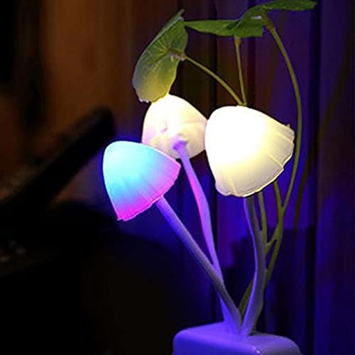 Slatka noćna lampa, Senzorska Led noćna lampa, Kreativna LED gljiva za promjenu boje Plug-in LED Avatar noćna lampa za uštedu kreveta