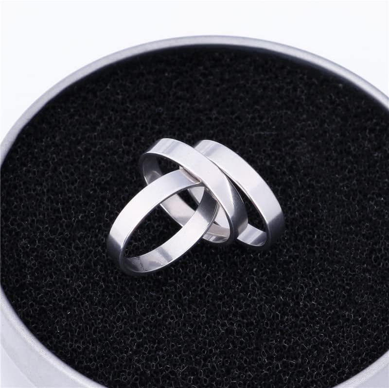 Koleso 316L 4mm prstenovi Tiny Band Ring za muškarce i žene modni srebrni rep prsten-80283