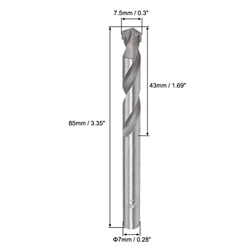 Uxcell cementirani Carbide BITS Twist BITS 5 mm Metalna bušilica za nehrđajućeg čelika bakra od bakra od aluminija cinkovog liča 2