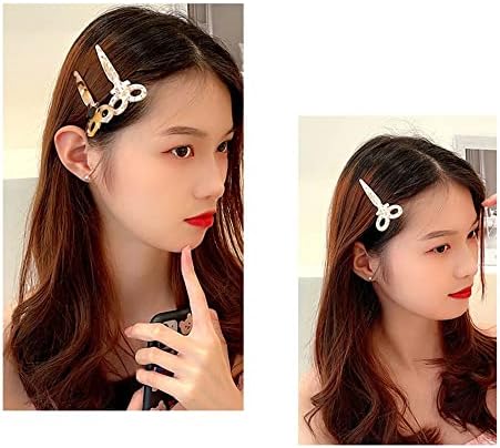 Houchu tekstura pribor za kosu stil za kosu napraviti leopard tisak škare u obliku šiške žene za kosu za kosu za žablju žaba korejski stil kospi
