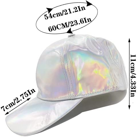 Unisex sjajna holografska bejzbol kapa Moda Podesiva Cool Rainbow Reflektirajuća Hip Hop kapa za muške ženske kape