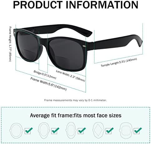 Okretač uštedite 10% na 2 pakovanju klasičnih čitača bifokalnih sunčanih naočala BIFOCAL Sunčane naočale crne +2.50