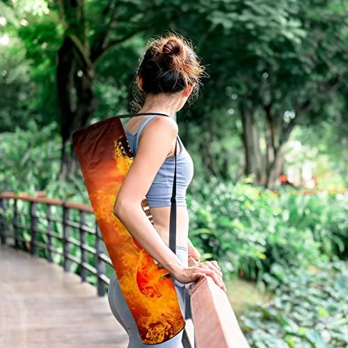 RATGDN Yoga Mat torba, filing Rock gitara Vježba Yoga Mat Carrier full-Zip Yoga Mat torba za nošenje sa podesivim remenom za žene i muškarce