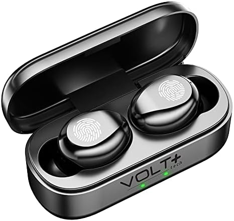 Volt Plus TECH Slim Travel Wireless V5.1 Earbud kompatibilni sa vašim Samsung Galaxy A20 Ažurirano Micro tanka futrola sa Quad Mic 8D bas IPX7 vodootporan / znoj