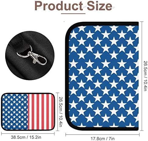 4. jula Američka zastava Bi-Fold Tool organizator Držač Džepne multifunkcijske tkanine prekrivene torbe za alat Zip oko novčanika