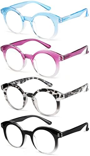 Okažite naočale za oči sa 4 paketa za čitanje žena za žene malih sočiva +3,5