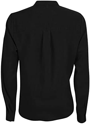 Muška majica Veliki i visoki gumb V-izrez Ležerne prilike pamučne labave majice Top bluza polo majice za muškarce