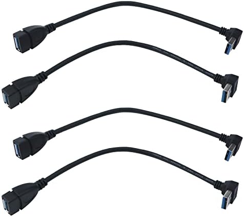 Antrader USB 3.0 pravim uglom 90 Stepen gore & down produžni kabel muški na ženski Konverter podataka Adapter Cord 2 parova