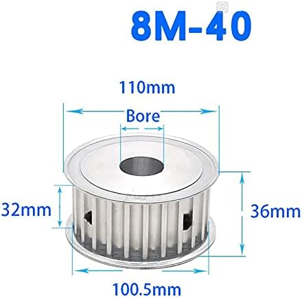 Sinhroni točak Aluminijum 1 komad Af tipa 35-40 zuba 8m sinhrona širina žljeba remenice 32mm rupa 8 - 30mm za 30mm pojas CNC / koračni