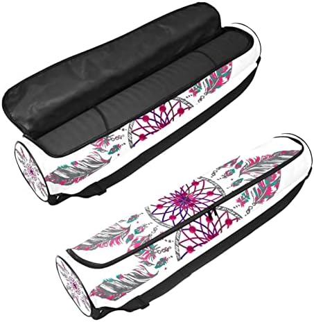 RATGDN Yoga Mat torba, obojena Dreamcatcher Vježba Yoga Mat Carrier full-Zip Yoga Mat torba za nošenje sa podesivim remenom za žene i muškarce