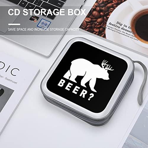 Medvjedi jeleni pivo CD futrole Plastični DVD Nosač nosača prijenosni otvor za pohranu za automatsko putovanje