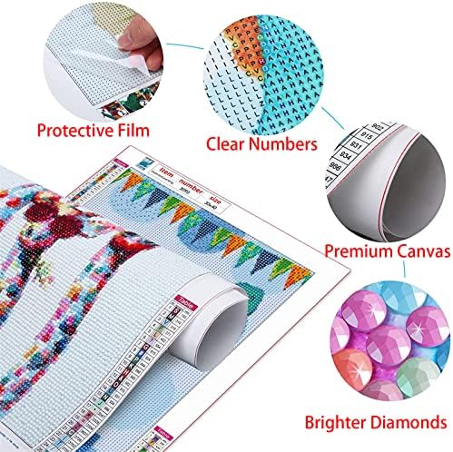 Dijamantni setovi za odrasle, Iridescentno Diamond Art Kids početnik DIY 5D boja po brojevima, velika puna bušilica okrugla Diamond