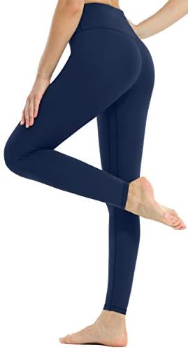 Voeons joga pantalone za žene učvršćene boje visokih struka vuče sa džepovima