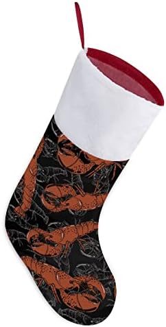 Crveni jastog crvenih božićnih praznica čarape Početna Drayce za Xmas Tree Kamin Viseće čarape