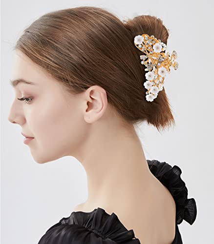 3 kom Vintage vještački dijamant kandže za kosu cvijet leptir kandže kristalne neklizajuće Vintage Stezaljke za kosu Legura Fancy