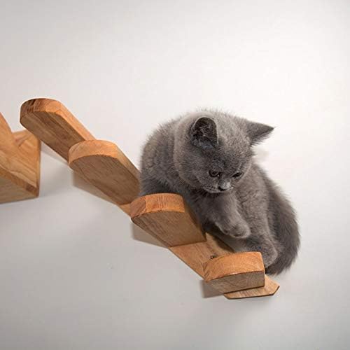 TWDYC zidne mačke penjačke ljestve drvene stepenice skakačka platforma mačke penjački okvir mačja skakačka ploča namještaj za kućne