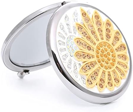 WALNUTA srebrno okruglo ogledalo za šminkanje prijenosno sklopivo prijenosno malo ogledalo rođendanski poklon poklon